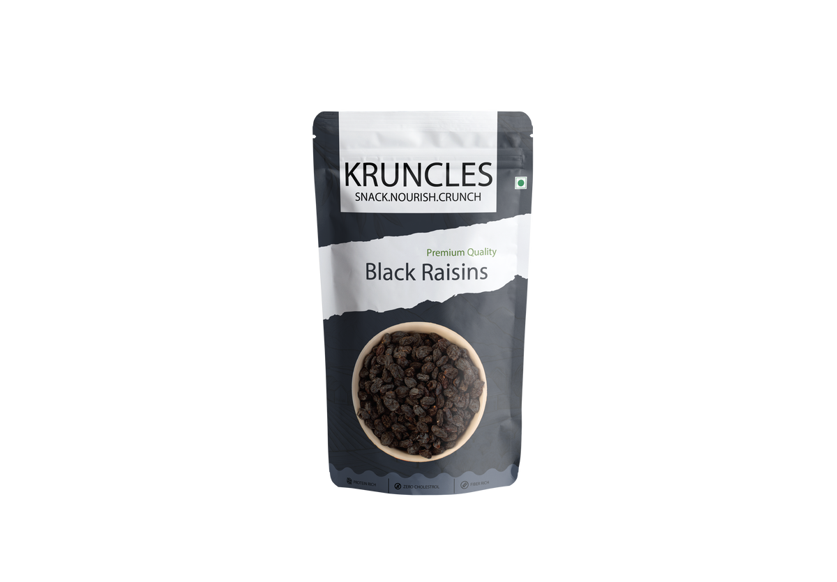 Black Long Raisins (Kali Kishmish) – Premium Sweet Dried Grapes | Healthy Dry Fruit for Snacking, Baking & Desserts