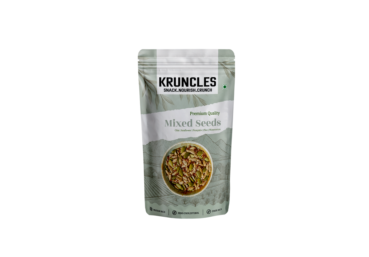 Premium Seed Mix – Watermelon, Muskmelon, Pumpkin, Flax & Sunflower Seeds | Healthy Superfood Blend